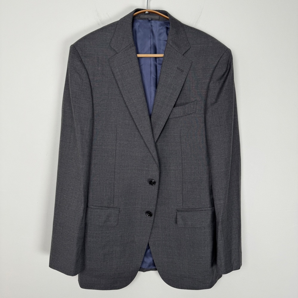 Suitsupply‎ Napoli Blazer 38L Charcoal Grey Vitale Barberis Canonico Wool Jacket